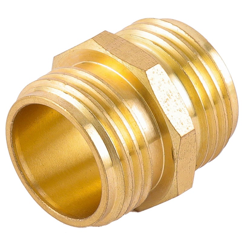 Sanpaint 2 Pack 3/4 Inch Brass Garden Hose Adapter Male to Male Quick Connector - Image 3